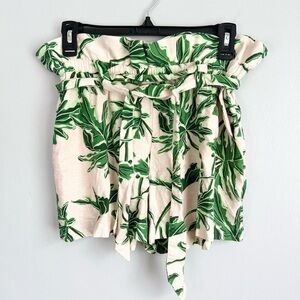 NWOT! Emily McCarthy Size S • Pink Green Leaf Shorts Rose Jungle.